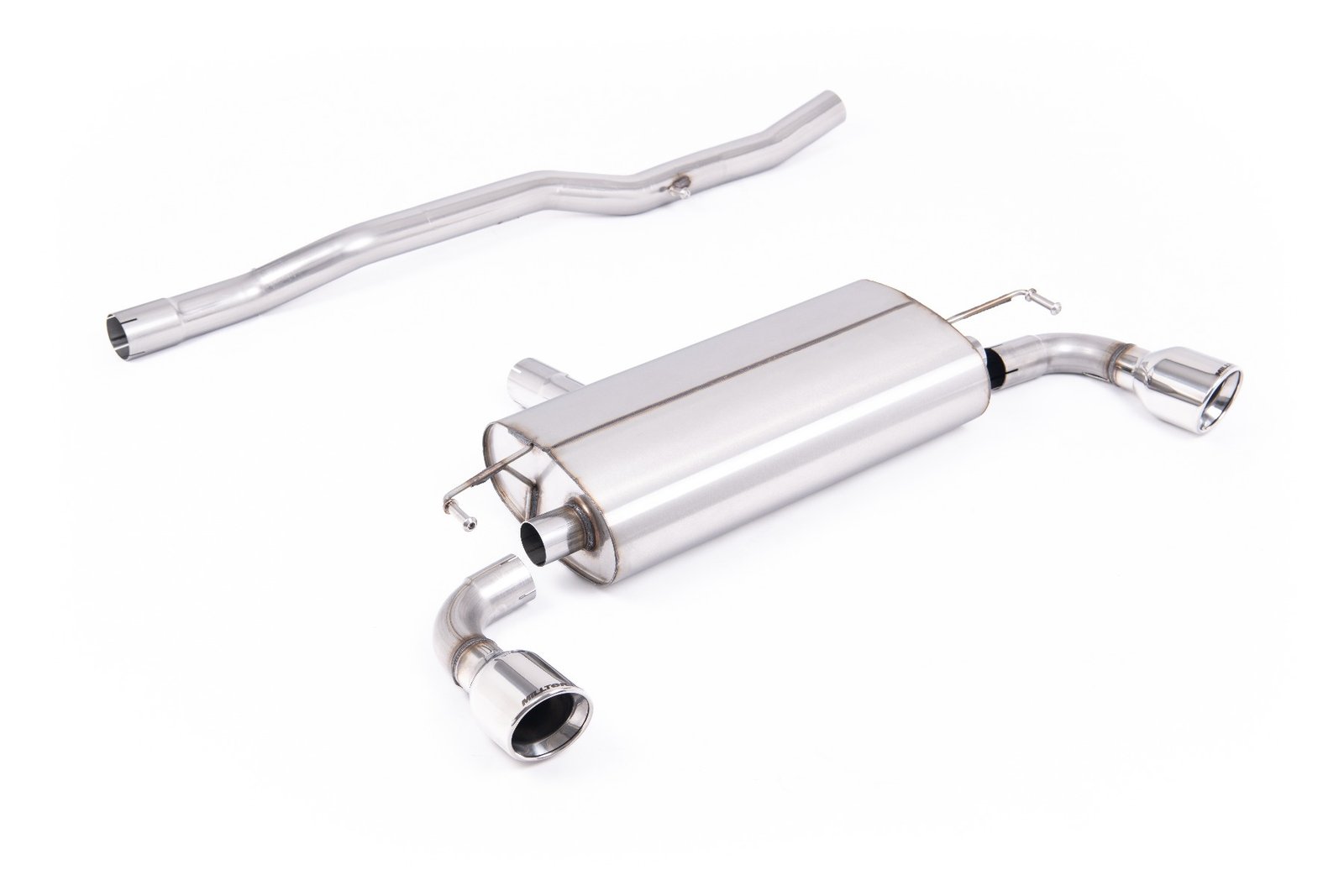 VW Golf MK4 R32 – V2 no resonado (sonido máximo) sistema de escape cat-back con Inward Rolled colas