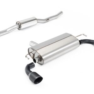 VW Golf MK4 R32 – V2 Resonated with Brushed Titanium Slash Cut Tips