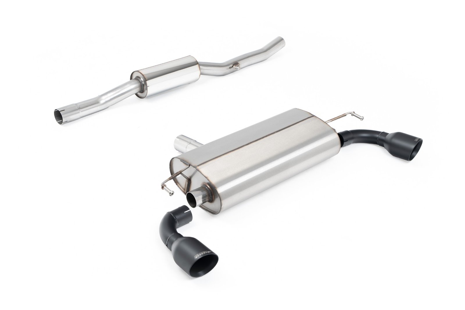 VW Golf MK4 R32 – V2 Resonated with Brushed Titanium Slash Cut Tips